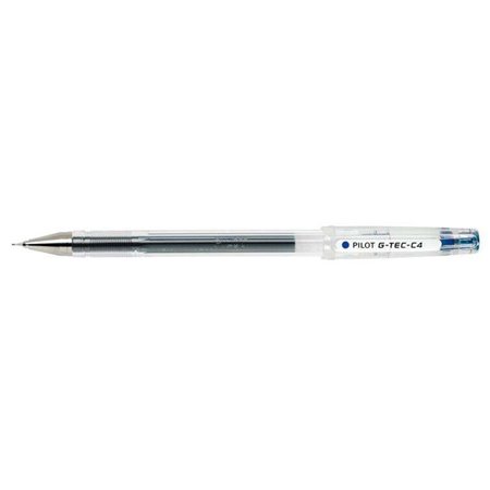 Caneta em gel Pilot G-Tec C4 - Ponta extrafina - Recarregável - Ponta esferográfica de 0,4 mm - Largura da linha de 0,2 mm - Azu