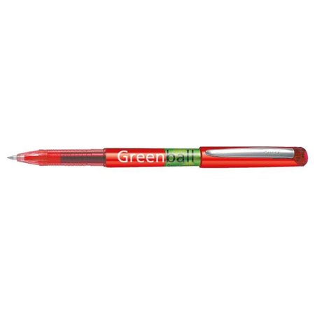 Caneta Pilot Greenball com tinta líquida - Recarregável - Feita com plástico reciclado - Ponta média 0,7 mm - Espessura da linha