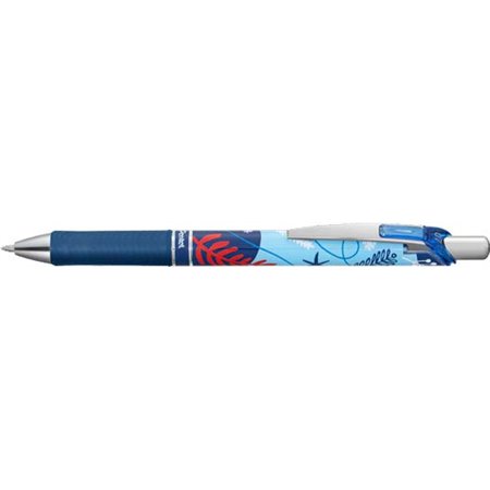 Caneta retrátil Pentel Energel com tinta gel, espessura de linha de 0,7 mm a 0,35 mm, recarregável, com boa aderência, tinta azu