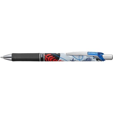 Caneta retrátil Pentel Energel com tinta gel, espessura de linha de 0,7 mm a 0,35 mm, recarregável, com boa aderência, tinta azu