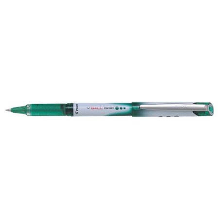Caneta Pilot Liquid Ink V Ball Grip 05 - Ponta Esferográfica Cônica de 0,5 mm - Largura da Linha de 0,3 mm - Empunhadura de Borr