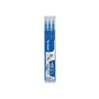 Pacote com 3 Refis Pilot para Caneta Frixion Ball / Frixion Clicker - Tinta Gel Apagável - Ponta Esferográfica 0,7mm - Largura d