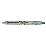 Caneta esferográfica retrátil Pilot B2P Ecoball BeGreen - Ponta redonda de 1 mm - Espessura da linha de 0,27 mm - 86,64% de plás