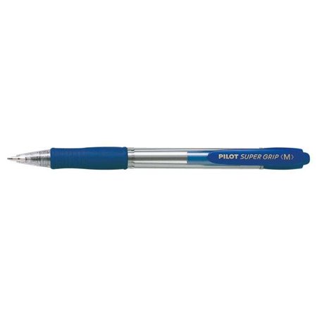 Caneta Esferográfica Retrátil Pilot SuperGrip - Ponta Redonda de 1,0 mm - Espessura da Linha de 0,27 mm - Tinta à Base de Óleo -