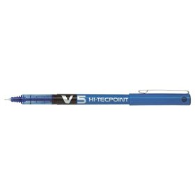 Caneta Rollerball Pilot V5 HI-Tecpoint com Tinta Líquida - Ponta Fina de 0,5 mm - Largura da Linha de 0,3 mm - Azul