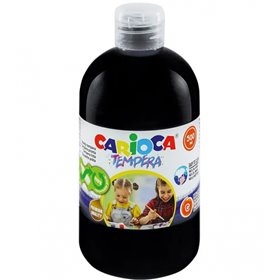 Tinta têmpera Carioca em frasco de 500ml - Cores super laváveis - Fácil de misturar - Aplicável em materiais porosos - Alta opac