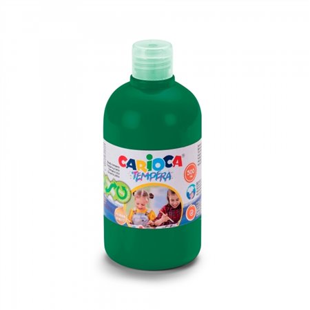 Tinta têmpera Carioca em frasco de 500ml - Cores super laváveis - Fácil de misturar - Aplicável em materiais porosos - Alta opac