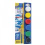Kit Carioca com 6 tintas têmpera em potes de 25ml + pincel - Super laváveis - Misturáveis - Cores sortidas