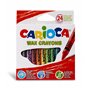 Conjunto de 24 giz de cera Carioca coloridos - Laváveis - Diâmetro do corpo: 8 mm - Cores sortidas