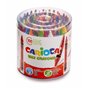 Conjunto de 100 giz de cera Carioca - Cores vibrantes - Laváveis - Diâmetro do corpo: 8 mm - Cores sortidas