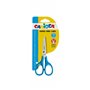 Tesoura Carioca Pequena 13cm - Ponta Redonda - Aço Inoxidável - Confortável para Destros e Canhotos - Azul