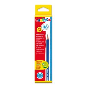 Lápis de grafite Carioca HB - Fácil de apagar e apontar - Corpo triangular agradável ao toque - Mina resistente a quedas