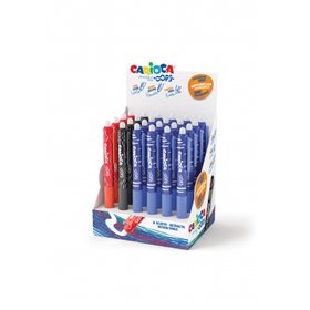Carioca Oops - Conjunto com 24 Canetas Retráteis Apagáveis - Tinta Termossensível - Empunhadura Triangular Ergonômica - Ponta de