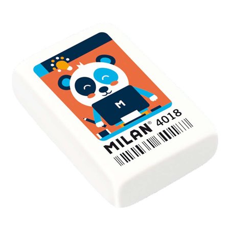 Borracha retangular Milan 4018 - Textura de migalhas de pão - Borracha sintética - Branca - Modelos sortidos