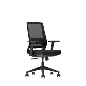 Cadeira de escritório Cromad Gama Senior SE2000 - Pistão a gás grau 4 - Suporte lombar - Encosto em tela - Apoios de braço fixos