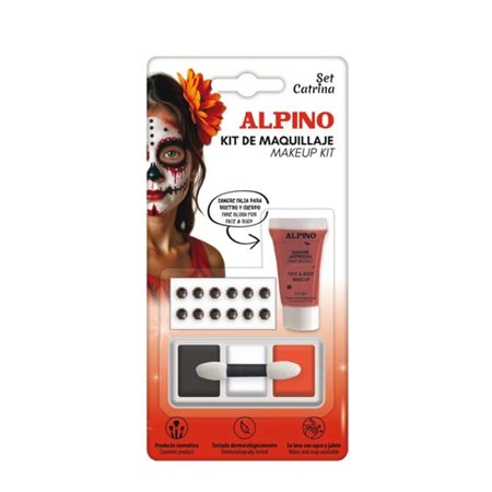 Conjunto de Maquiagem Alpino Catrina - Sai com água e sabão - Testado dermatologicamente - Cores sortidas