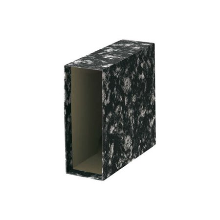 Capa para pasta de arquivo Dohe Natural Quarter Size - Medidas: 226 x 241 x 82 mm - Papelão revestido com papel impresso - Preto