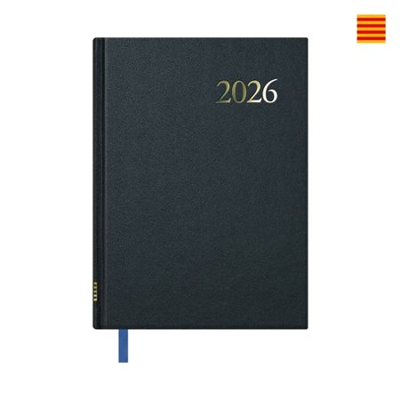 Agenda Anual Catalã Dohe Segovia - Visão Semanal - Tamanho 14x20cm - Preta