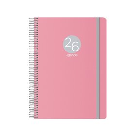 Agenda Anual Dohe Memphis - Um Dia por Página - Capa Plástica - Sábado e Domingo na Mesma Página - Fecho Elástico - Tamanho 15x2