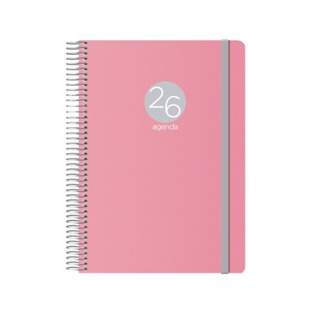 Agenda Anual Dohe Memphis - Um Dia por Página - Capa Plástica - Sábado e Domingo na Mesma Página - Fecho Elástico - Tamanho 15x2
