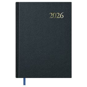 Agenda Anual Dohe Segovia - Um Dia por Página - Sábado e Domingo na Mesma Página - Tamanho 17x24cm - Preta