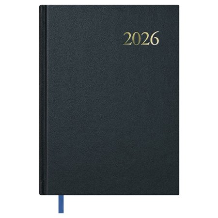 Agenda Anual Dohe Segovia - Um Dia por Página - Sábado e Domingo na Mesma Página - Tamanho 17x24cm - Preta