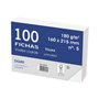 Fichas de índice em cartolina offset branca Dohe - 180g - Pacote com 100 fichas - Lisas