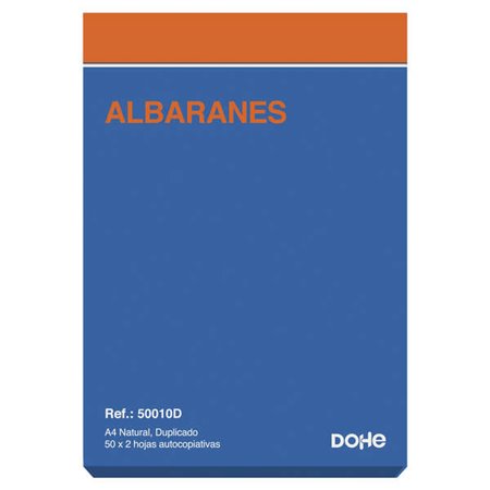 Bloco de Notas de Entrega Dohe A4 - 50 x 2 Folhas Autocopiativas