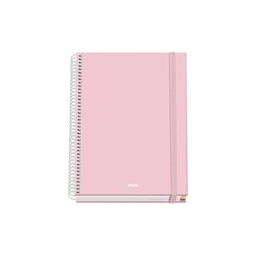 Caderno espiral Dohe Serenity A5, 100 folhas, quadriculado de 5 mm - Capa dura com impressão colorida e laminação brilhante - El