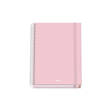 Caderno espiral Dohe Serenity A5, 100 folhas, quadriculado de 5 mm - Capa dura com impressão colorida e laminação brilhante - El