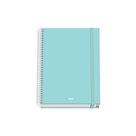 Caderno espiral Dohe Serenity A5, 100 folhas, quadriculado de 5 mm - Capa dura com impressão colorida e laminação brilhante - El