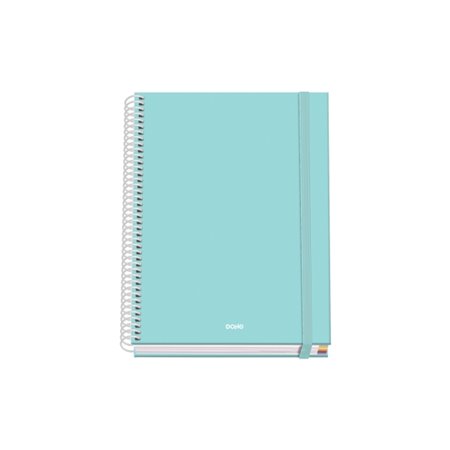 Caderno espiral Dohe Serenity A5, 100 folhas, quadriculado de 5 mm - Capa dura com impressão colorida e laminação brilhante - El