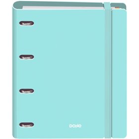 Pasta Dohe Serenity de Poliespuma com 4 Argolas, Tamanhos Variados de 35mm, A4, 100 Folhas, Quadriculado de 5mm - Capa de Polies