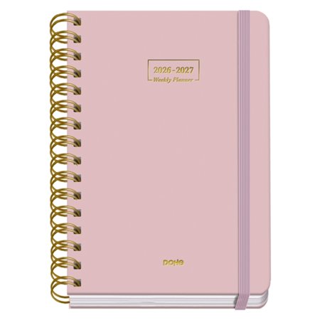 Agenda Escolar Premium Dohe 26/27 - Formato A5 - Um dia por página - Papel offset creme 80g - Capa de cartão laminado - Encadern