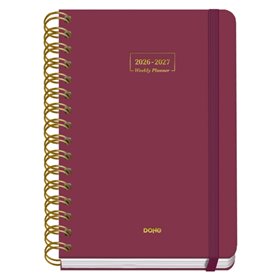 Agenda Escolar Premium Dohe 26/27 - Formato A5 - Um dia por página - Papel offset creme 80g - Capa de cartão laminado - Encadern