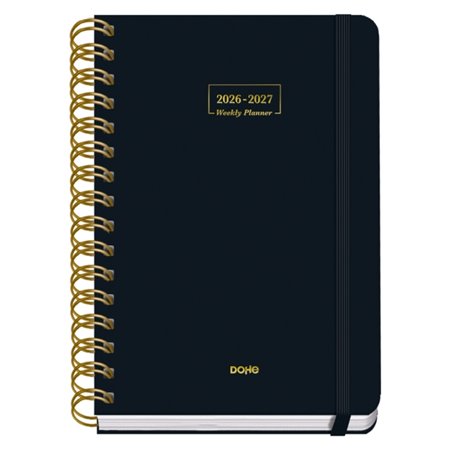 Agenda Escolar Premium Dohe 26/27 - Formato A5 - Um dia por página - Papel offset creme 80g - Capa de cartão laminado - Encadern