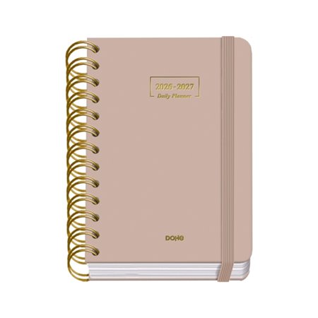 Agenda Escolar Premium Dohe 26/27 - Formato A6 - Um dia por página - Papel offset creme 80g - Capa de cartão laminado - Encadern