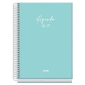 Agenda Escolar Dohe Basic Serenity 26/27 - Formato A5 - Visão Semanal - Papel Offset Creme 70g - Capa de Cartão Laminado - Encad