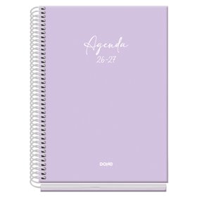Agenda Escolar Dohe Basic Serenity 26/27 - Formato A5 - Visão Semanal - Papel Offset Creme 70g - Capa de Cartão Laminado - Encad