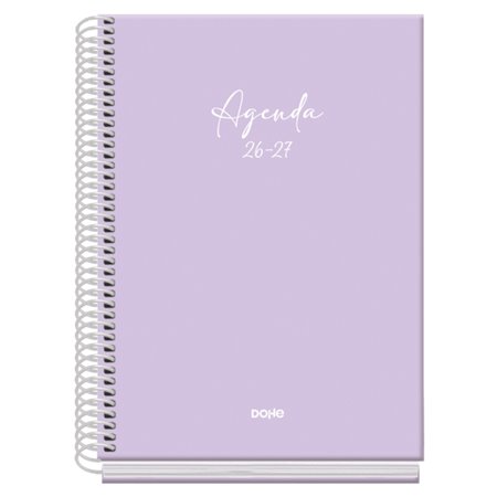 Agenda Escolar Dohe Basic Serenity 26/27 - Formato A5 - Visão Semanal - Papel Offset Creme 70g - Capa de Cartão Laminado - Encad