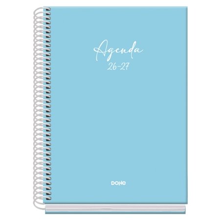 Agenda Escolar Dohe Basic Serenity 26/27 - Formato A5 - Um dia por página - Papel offset creme 70g - Capa de cartão laminado - E