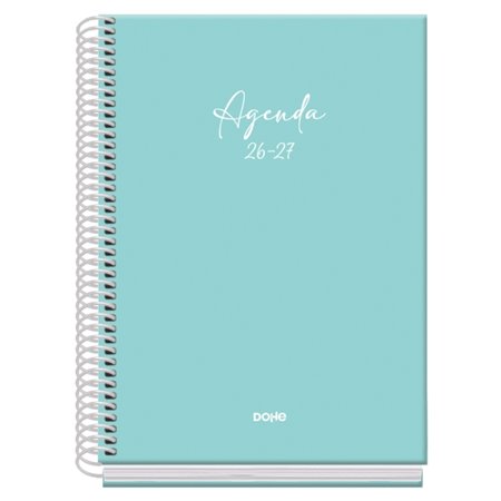 Agenda Escolar Dohe Basic Serenity 26/27 - Formato A5 - Um dia por página - Papel offset creme 70g - Capa de cartão laminado - E