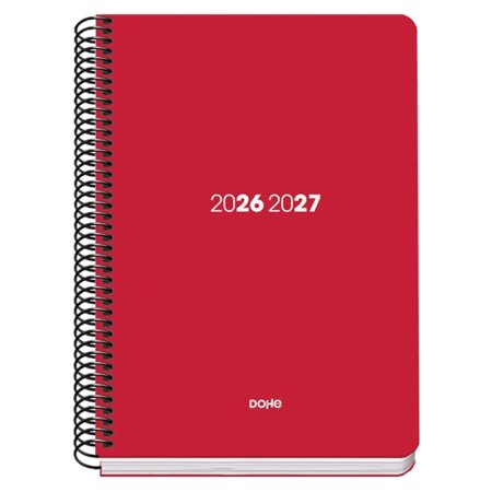 Agenda Escolar Dohe Basic Element 26/27 - Formato A5 - Visão Semanal - Papel Offset Creme 70g - Capa de Cartão Laminado - Encade