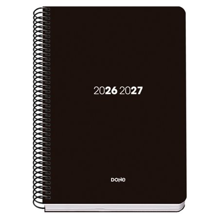 Agenda Escolar Dohe Basic Element 26/27 - Formato A5 - Um dia por página - Papel offset creme 70g - Capa de cartão laminado - En