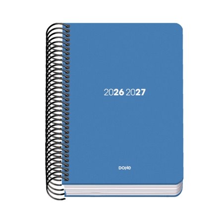Agenda Escolar Dohe Basic Element 26/27 - Formato A6 - Um dia por página - Papel offset creme 70g - Capa de cartão laminado - En