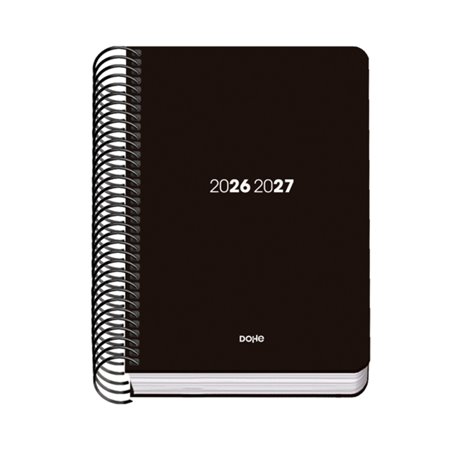 Agenda Escolar Dohe Basic Element 26/27 - Formato A6 - Um dia por página - Papel offset creme 70g - Capa de cartão laminado - En