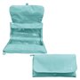 Estojo duplo Dohe Serenity - Aba com bolso interno - Zíper - Janelas transparentes - Poliéster - 22x11x6cm - Verde