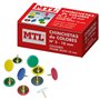 Caixa com 100 tachinhas coloridas sortidas nº 2 da Dohe - Fabricadas com materiais de alta resistência e qualidade.