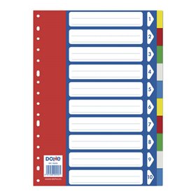 Divisórias Dohe para fichários e pastas de argolas - 120 mícrons - 16 furos - Embalagem individual autoadesiva