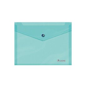 Envelope para documentos Dohe A5 - Fecho de pressão - Polipropileno translúcido de 150 mícrons - Verde